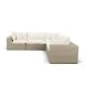 Cali Natural Performance Fabric & Natural Wicker Modular Outdoor L-Sectional