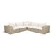 Cali Natural Performance Fabric & Natural Wicker Modular Outdoor L-Sectional