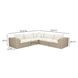 Cali Natural Performance Fabric & Natural Wicker Modular Outdoor L-Sectional