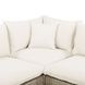 Cali Natural Performance Fabric & Natural Wicker Modular Outdoor Large Chaise Sectional