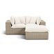 Cali Natural Performance Fabric & Natural Wicker Modular Outdoor Small Sectional
