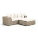 Cali Natural Performance Fabric & Natural Wicker Modular Outdoor Small Sectional