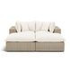 Cali Natural Performance Fabric & Natural Wicker Modular Outdoor Double Chaise