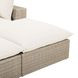 Cali Natural Performance Fabric & Natural Wicker Modular Outdoor Double Chaise