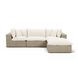 Cali Natural Performance Fabric & Natural Wicker Modular Outdoor Sectional