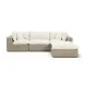 Cali Natural Performance Fabric & Natural Wicker Modular Outdoor Sectional