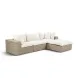 Cali Natural Performance Fabric & Natural Wicker Modular Outdoor Sectional