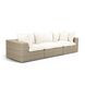 Cali Natural Performance Fabric & Natural Wicker 121" Modular Outdoor Sofa