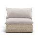 Cali Light Gray Fabric & Natural Wicker Modular Outdoor Conversation Set