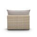 Cali Light Gray Fabric & Natural Wicker Modular Outdoor Conversation Set
