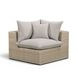 Cali Light Gray Fabric & Natural Wicker Modular Outdoor Conversation Set