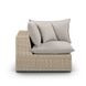 Cali Light Gray Fabric & Natural Wicker Modular Outdoor Conversation Set