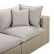 Cali Light Gray Fabric & Natural Wicker Modular Outdoor L-Sectional