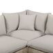 Cali Light Gray Fabric & Natural Wicker Modular Outdoor L-Sectional