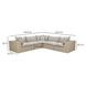 Cali Light Gray Fabric & Natural Wicker Modular Outdoor L-Sectional