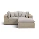 Cali Light Gray Fabric & Natural Wicker Modular Outdoor Small Sectional