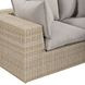 Cali Light Gray Fabric & Natural Wicker Modular Outdoor Small Sectional