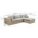 Cali Light Gray Fabric & Natural Wicker Outdoor Modular Sectional
