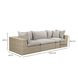 Cali Light Gray Fabric & Natural Wicker Modular Outdoor Sofa