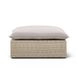 Cali Light Gray Fabric & Natural Wicker Modular Outdoor U-Chaise Sectional