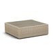 Cali Light Gray Performance Fabric & Natural Wicker Outdoor Ottoman