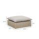 Cali Light Gray Performance Fabric & Natural Wicker Outdoor Ottoman