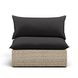 Cali Black Fabric & Natural Wicker Modular Outdoor Conversation Set
