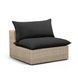 Cali Black Fabric & Natural Wicker Modular Outdoor Conversation Set