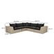 Cali Black Fabric & Natural Wicker Modular Outdoor L-Sectional