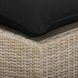 Cali Black Fabric & Natural Wicker Modular Outdoor U-Chaise Sectional