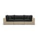 Cali Black Fabric & Natural Wicker Modular Outdoor Conversation Set