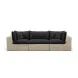 Cali Black Fabric & Natural Wicker Modular Outdoor Conversation Set