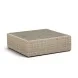 Cali Black Performance Fabric & Natural Wicker Outdoor Ottoman