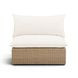 Cali Natural Performance Fabric & Brown Wicker Modular Outdoor Conversation Set
