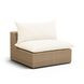 Cali Natural Performance Fabric & Brown Wicker Modular Outdoor Conversation Set