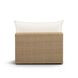 Cali Natural Performance Fabric & Brown Wicker Modular Outdoor Conversation Set
