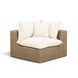 Cali Natural Performance Fabric & Brown Wicker Modular Outdoor Conversation Set