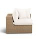 Cali Natural Performance Fabric & Brown Wicker Modular Outdoor Conversation Set