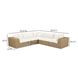 Cali Natural Performance Fabric & Brown Wicker Modular Outdoor L-Sectional