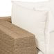 Cali Natural Performance Fabric & Brown Wicker Modular Outdoor Small Sectional