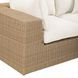 Cali Natural Performance Fabric & Brown Wicker Modular Outdoor Small Sectional