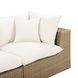 Cali Natural Performance Fabric & Brown Wicker Modular Outdoor Small Sectional