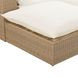Cali Natural Performance Fabric & Brown Wicker Modular Outdoor U-Chaise Sectional