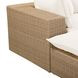 Cali Natural Performance Fabric & Brown Wicker Modular Outdoor U-Chaise Sectional
