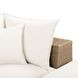 Cali Natural Performance Fabric & Brown Wicker Modular Outdoor Double Chaise