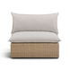 Cali Light Gray Fabric & Brown Wicker Modular Outdoor Conversation Set