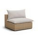 Cali Light Gray Fabric & Brown Wicker Modular Outdoor Conversation Set