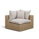Cali Light Gray Fabric & Brown Wicker Modular Outdoor Conversation Set