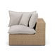 Cali Light Gray Fabric & Brown Wicker Modular Outdoor Conversation Set