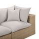 Cali Light Gray Fabric & Brown Wicker Modular Outdoor Small Sectional